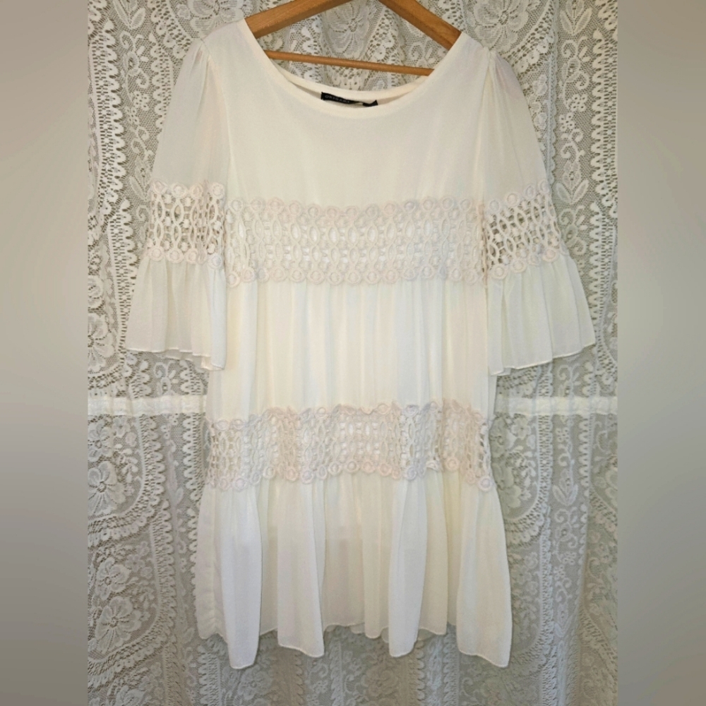 Origami By Vivien Dress, Ivpry Embroidered Mini Dress, Lace Dress
